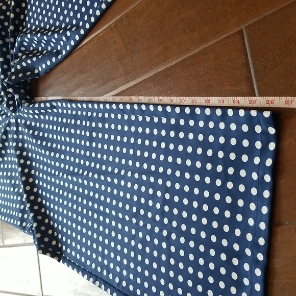 Lucy Paris Womens Wide Leg Blue White Polka Dot Pants Size Extra Large - Picture 9 of 13